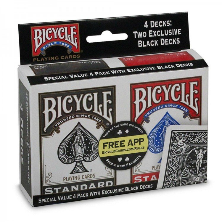 Карты "Bicycle Rider Standard Index 4-pack" Карты "Bicycle Rider Standard Index 4-pack"