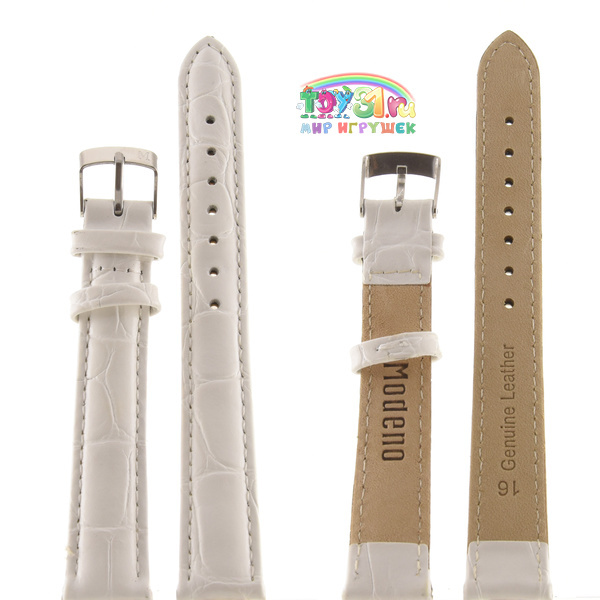 Modeno 16 Мм Бел Croco С Серебряной Застежкой A000 Modeno 16 Мм Бел Croco С Серебряной Застежкой A000