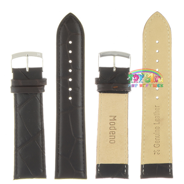 Modeno 24 Мм Чер Croco С Серебряной Застёжкой A001 Modeno 24 Мм Чер Croco С Серебряной Застёжкой A001