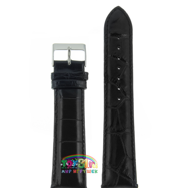 Nagata 22 Мм Чер Croco С Серебряной Застёжкой Nagata 22 Мм Чер Croco С Серебряной Застёжкой