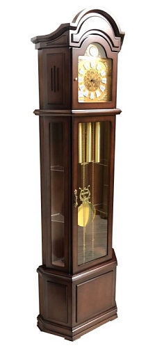 Механические напольные часы-витрина 2081a-451 Dark Walnut Механические напольные часы-витрина 2081a-451 Dark Walnut