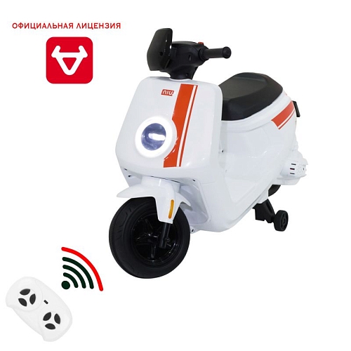 Детский электромотоцикл скутер с пультом управления NIU MQi+ Sport 12V - AHL012-WHITE Детский электромотоцикл скутер с пультом управления NIU MQi+ Sport 12V - AHL012-WHITE
