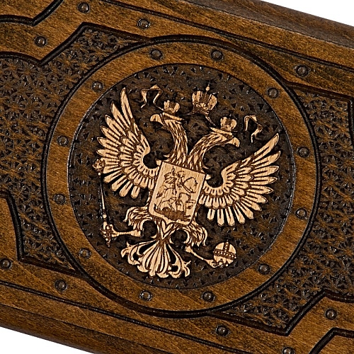 Нарды резные "Герб РФ 3" 30, Mirzoyan Нарды резные "Герб РФ 3" 30, Mirzoyan