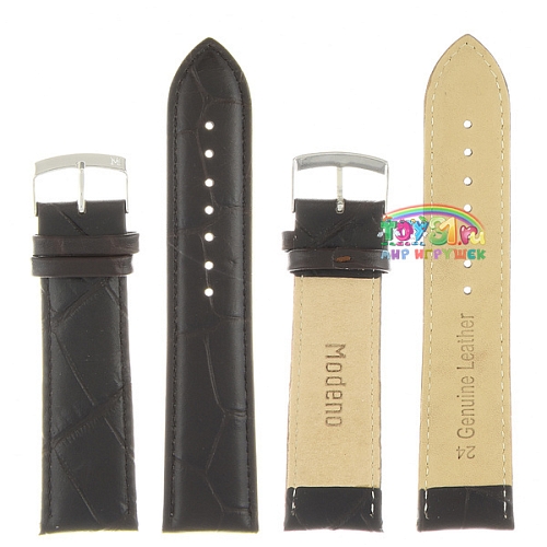 Modeno 24 Мм Чер Croco С Серебряной Застёжкой A001 Modeno 24 Мм Чер Croco С Серебряной Застёжкой A001