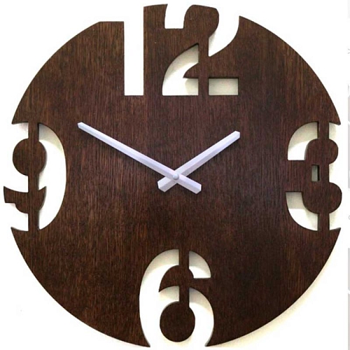 Настенные часы CL-40-1-Numbers-Brown Настенные часы CL-40-1-Numbers-Brown