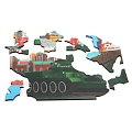 Деревянный пазл Армия России - Танк Т-34 - АР-04004 Деревянный пазл Армия России - Танк Т-34 - АР-04004