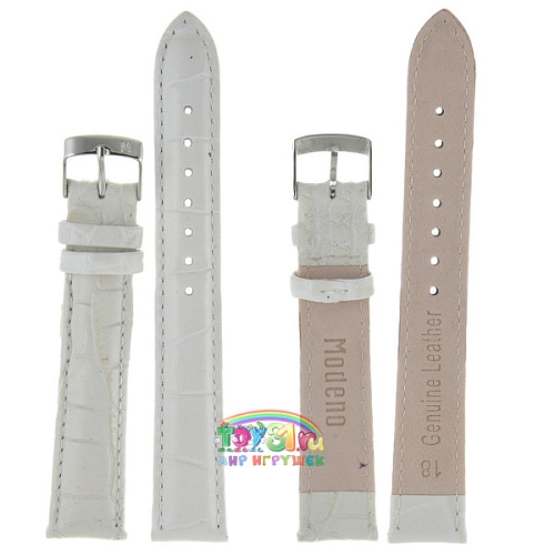 Modeno 18 Мм Бел Croco С Серебряной Застёжкой A000 Modeno 18 Мм Бел Croco С Серебряной Застёжкой A000