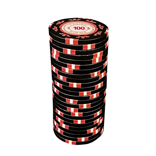 Фишки для игры в покер Casino Royale номиналом 100 (25шт) Фишки для игры в покер Casino Royale номиналом 100 (25шт)