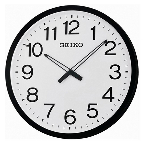 Настенные черные большие часы SEIKO QXA563KN Настенные черные большие часы SEIKO QXA563KN