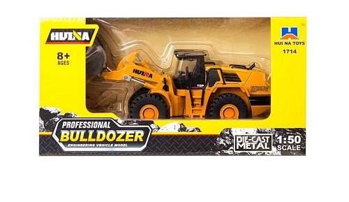 Металлический бульдозер-погрузчик HuiNa Toys 1:50 - HN1714 Металлический бульдозер-погрузчик HuiNa Toys 1:50 - HN1714