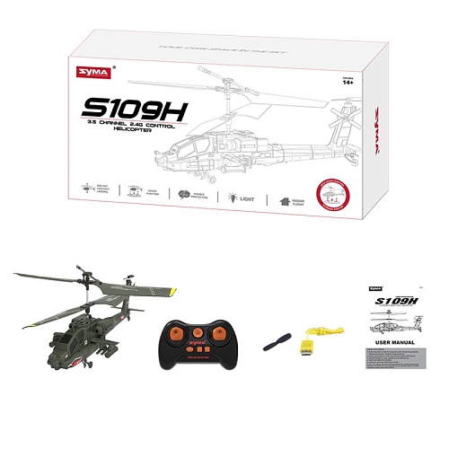 Радиоуправляемый вертолет Apache AH-64 - SYMA-S109H Радиоуправляемый вертолет Apache AH-64 - SYMA-S109H