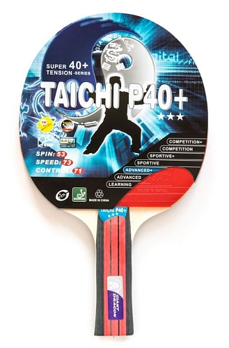 Теннисная ракетка Dragon Taichi 3 Star New (коническая) Теннисная ракетка Dragon Taichi 3 Star New (коническая)