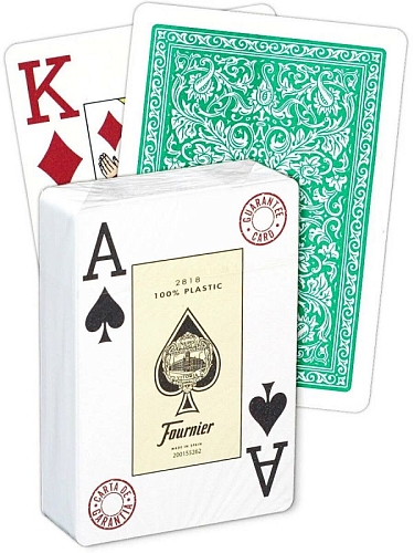 Карты "Fournier 2818 green" 100% пластик Карты "Fournier 2818 green" 100% пластик