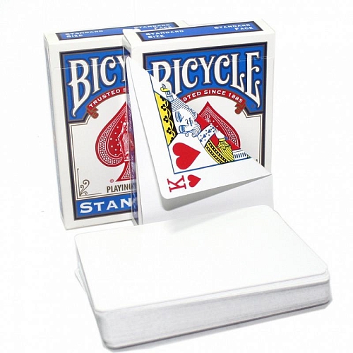Карты "Bicycle Blank Back Standard Face red/blue" Карты "Bicycle Blank Back Standard Face red/blue"