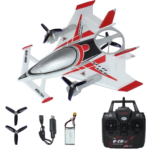 Радиоуправляемый самолет дрон SCI Fi Sky VTOL 3D6G 8ch - QIDI-570-RED Радиоуправляемый самолет дрон SCI Fi Sky VTOL 3D6G 8ch - QIDI-570-RED