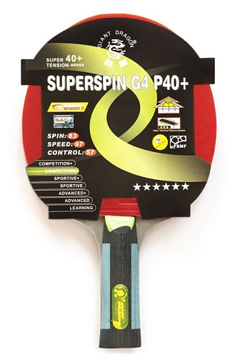 Теннисная ракетка Dragon Superspin 6 Star New (коническая) Теннисная ракетка Dragon Superspin 6 Star New (коническая)