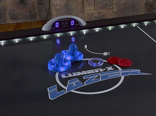 Бита для аэрохоккея LED "Neon - X" (синяя) D96 mm Бита для аэрохоккея LED "Neon - X" (синяя) D96 mm