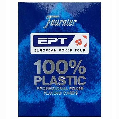 Карты для покера "Fournier EPT blue" 100% пластик, Испания Карты для покера "Fournier EPT blue" 100% пластик, Испания